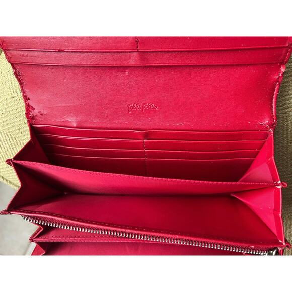 FOLLI FOLLIE red, REHAB crocodile-embossed wallet - Picture 11 of 14